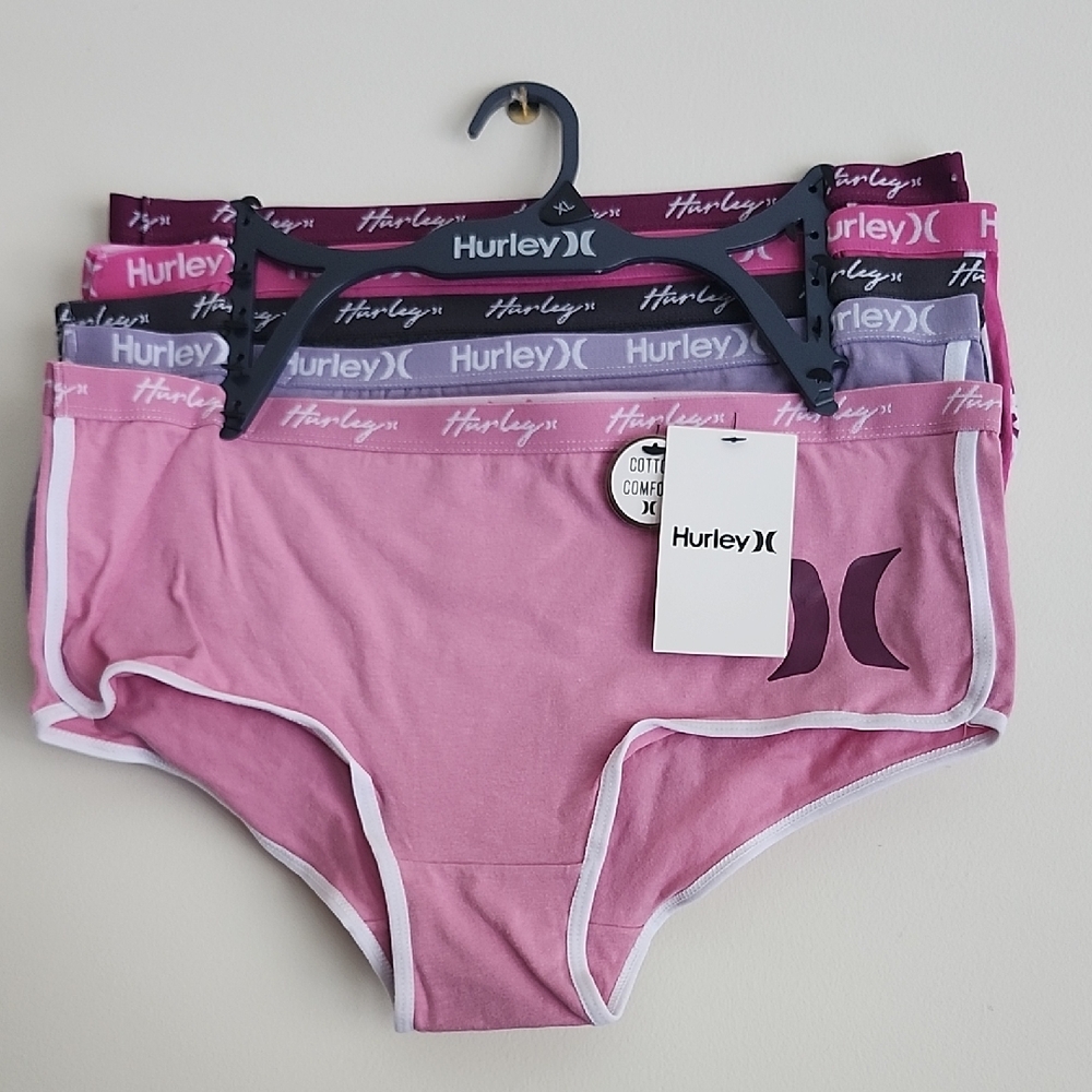 Hurley Womens' 5 Pack Assorted Colours Underwear